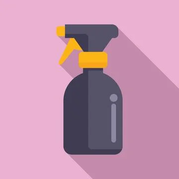 Gear water spray icon flat vector. Container can safe Ilustración de archivo