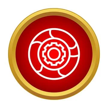 Gear wheel icon displaying process or setting options Stock Illustration