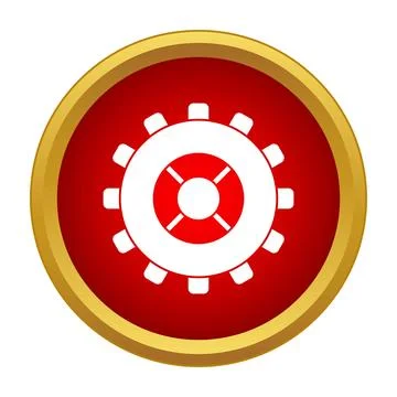 Gear wheel icon representing settings and customization Stock Illustration