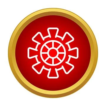 Gear wheel icon representing settings and customization Stock Illustration
