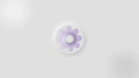 Gear wheel icon rotating seamlessly in minimalist 스톡 동영상 344773461