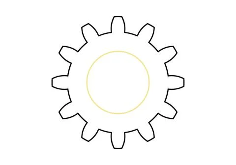 Gear wheel icon. Vector illustration. Stock Illustration