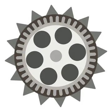 Gear wheel in the mechanism of a clock, vector Stock Illustration