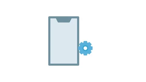 A gear wheel next to a document icon, symbolizing the integration of techno.. Stock Footage 333102556