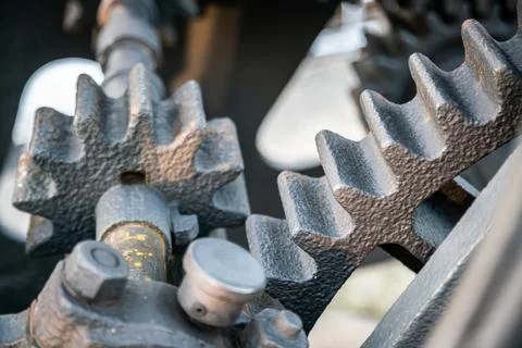 A gear wheel or pinion is a basic part of a gear train in the form of a disc  Stock Photos