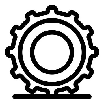 Gear wheel rotating, representing engineering and industrial processes Stock Illustration