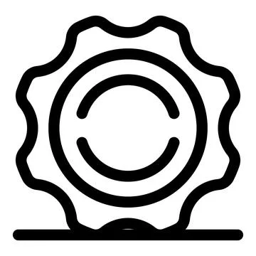 Gear wheel rotating on a surface, industrial process visualization Stock Illustration