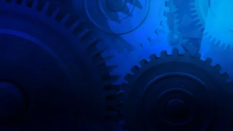 Gear wheels in motion work concept Stock Footage 112919018