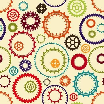 Gear wheels pattern Stock Illustration