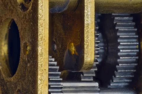 Gear wheels of a reducer Stock Photos