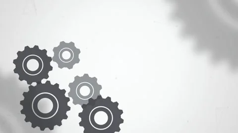 Gear wheels rotating seamless loop motion background Stock Footage 344972135