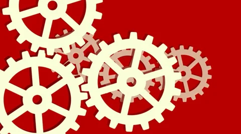 Gear wheels spinning Stock Footage 33344802