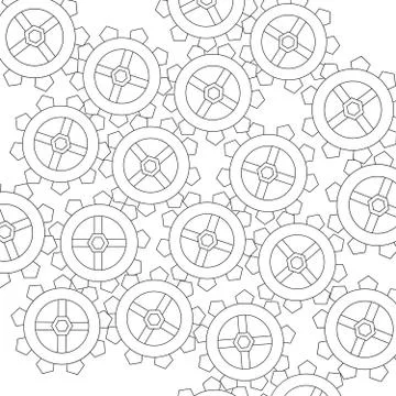 Gear on white background Stock Illustration