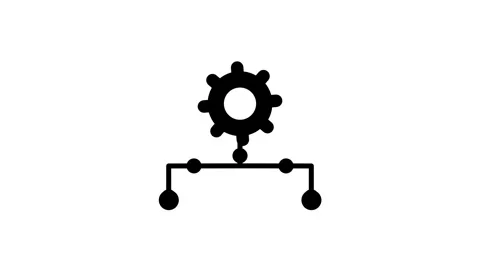 Gear Workflow Settings Icon Stock Footage 340305900