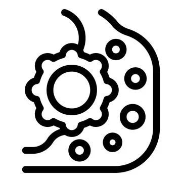 Gear working inside human cell representing cellular mechanism Stock Illustration