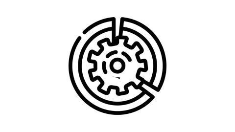 Gear working process erp line icon animation Vídeos de archivo 166378301
