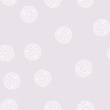 Gear working process erp line vector seamless pattern 스톡 일러스트