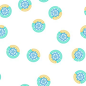 Gear working process erp vector seamless pattern イラスト素材