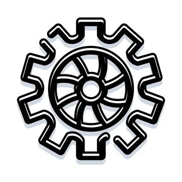 Gear working system mechanical industry engineering cogwheel Stock Illustration