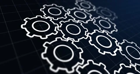 Gear working togather motion graphic Stock Footage 145315792