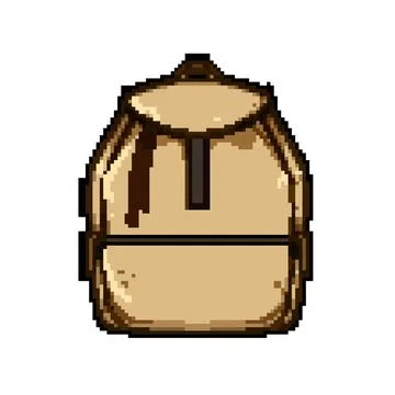 Gearbag backpack pixel art vector illustration Stock Illustration