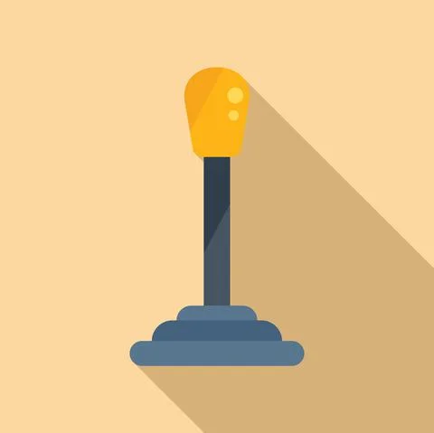 Gearbox icon flat vector. Car gear 스톡 일러스트