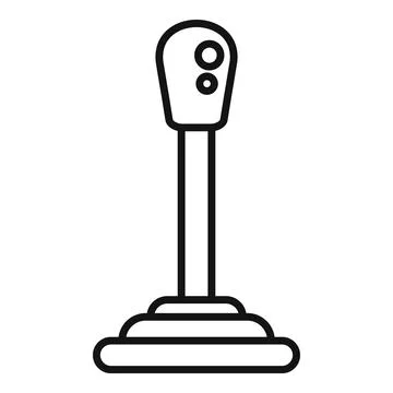 Gearbox icon outline vector. Car gear Stock Illustration