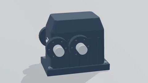Gearbox industrial 3d loop white background 3D animation seamless loop 스톡 동영상 341849598