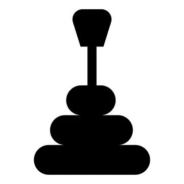 Gearbox manual shift automatic transmission icon black color vector illustrat Stock Illustration