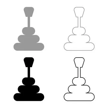 Gearbox manual shift automatic transmission set icon grey black color vector  Stock Illustration