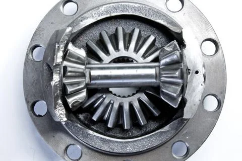 Gearbox reducer part closeup Stock Photos