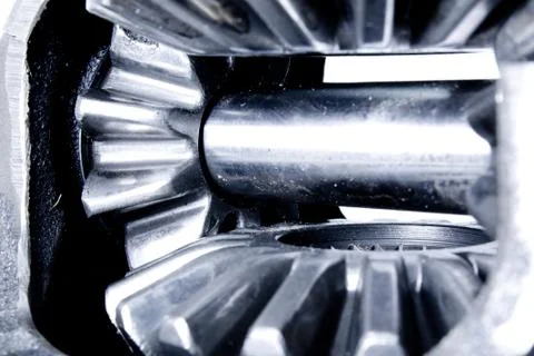 Gearbox reducer part closeup Stock Photos