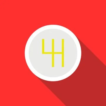 Gearbox schematics icon, flat style イラスト素材