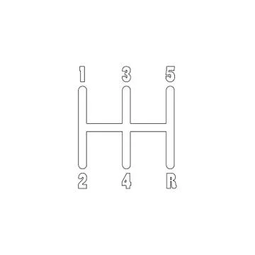 Gearbox transmission. flat vector icon Stock Illustration