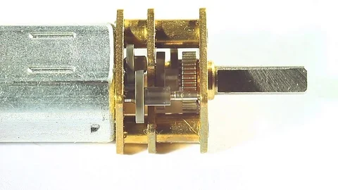 Geared motor rotates at high speed Stock Footage 73747583