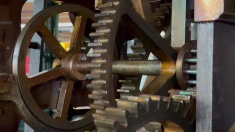 Geared wheels turning Stock Footage 326699702