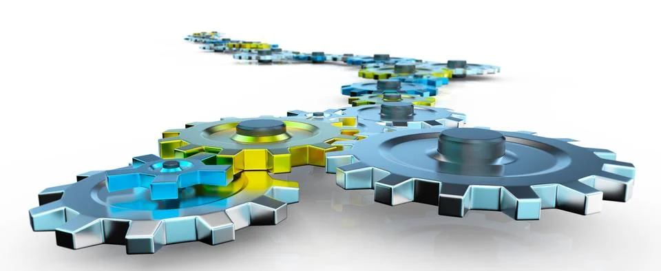 Gears 3d Illustrazione stock