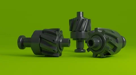 Gears, 3d render Stock Illustration
