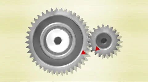 Gears with 40 and 20 teeth, double acceleration Video stock 67101973
