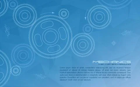 Gears. Abstract background for technical webpage. Vector illustration. Stock Illustration