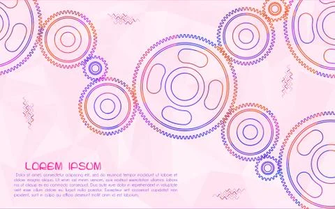Gears. Abstract background for technical webpage. Vector illustration. Stock Illustration