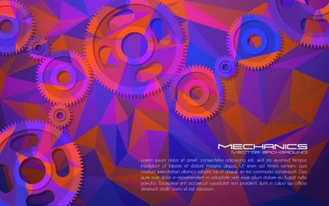 Gears. Abstract background for technical webpage. Vector illustration. Stock Illustration