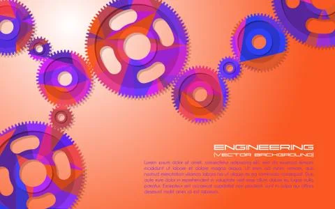 Gears. Abstract background for technical webpage. Vector illustration. Stock Illustration