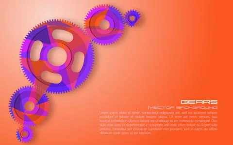 Gears. Abstract background for technical webpage. Vector illustration. Stock Illustration