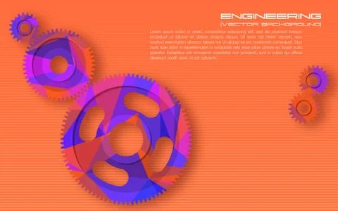 Gears. Abstract background for technical webpage. Vector illustration. Stock Illustration