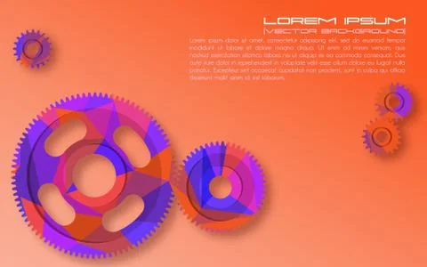 Gears. Abstract background for technical webpage. Vector illustration. Stock Illustration