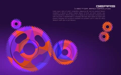 Gears. Abstract background for technical webpage. Vector illustration. Stock Illustration
