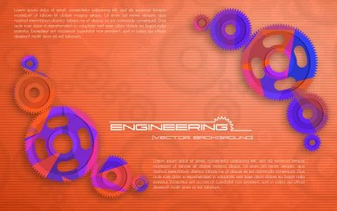 Gears. Abstract background for technical webpage. Vector illustration. Stock Illustration