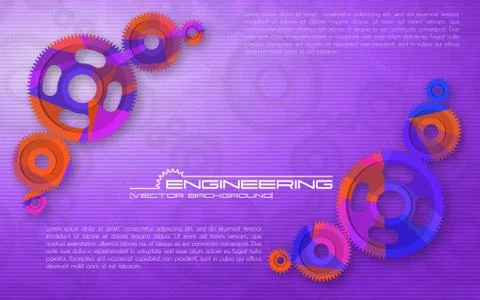 Gears. Abstract background for technical webpage. Vector illustration. Stock Illustration