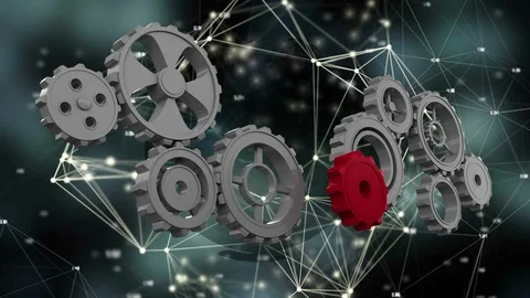Gears and asymmetrical lines Video stock 106263227